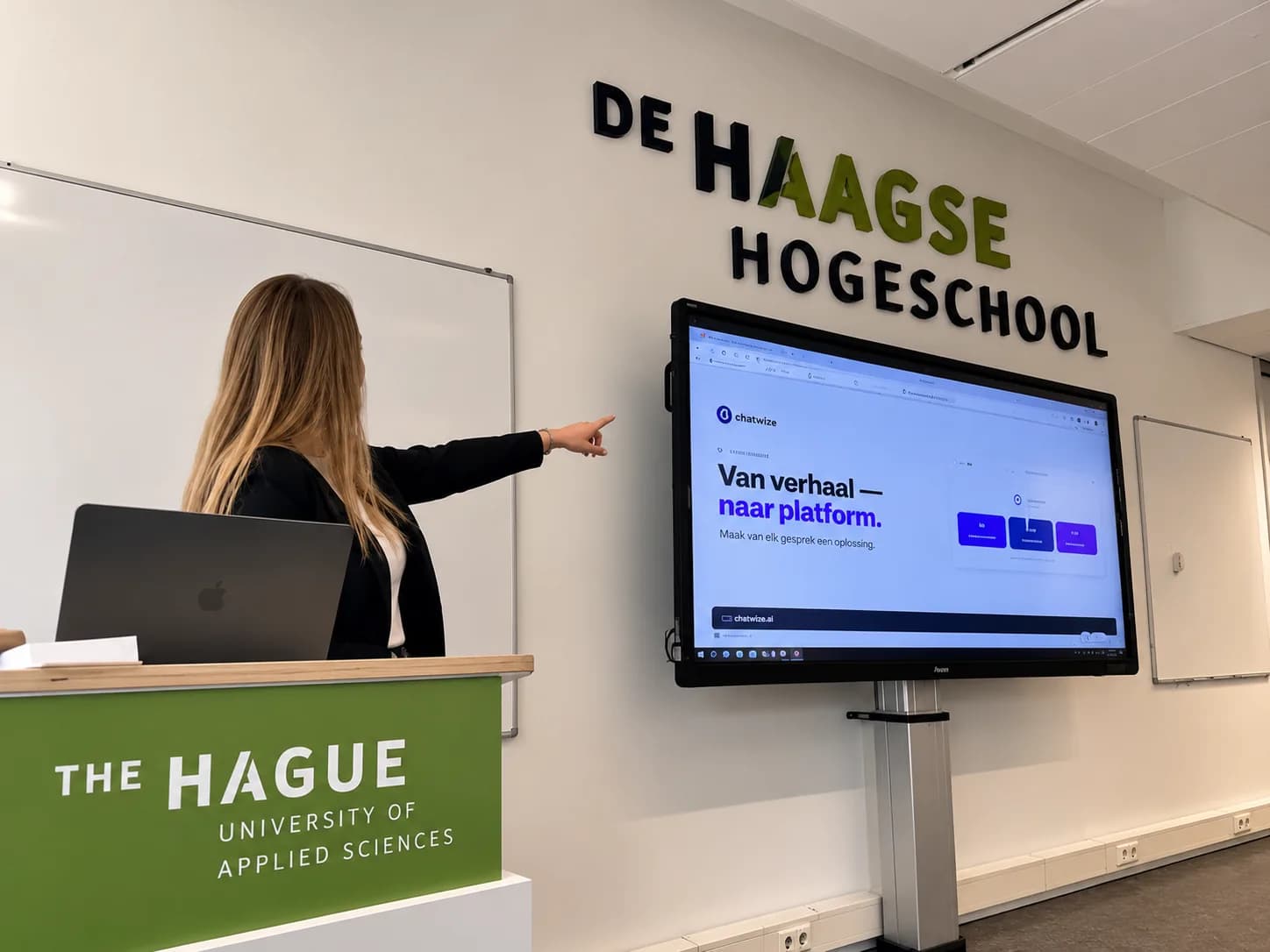 Gastcollege van Chatwize bij De Haagse Hogeschool